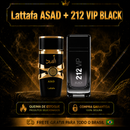Kit 2 Perfumes Importados - Árabe Lattafa ASAD + 212 VIP BLACK (100ml)